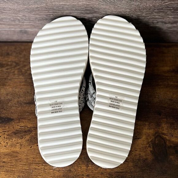 Diba True Cedar Cove Leather Strappy Slide Sandals in Gray Snakes, Size 6. New! - Picture 9 of 16